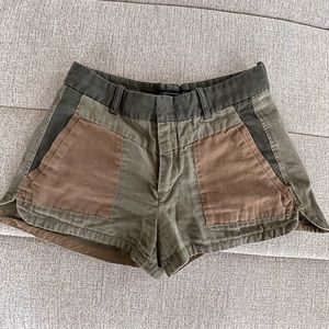 Zara shorts- tailored  green and khaki